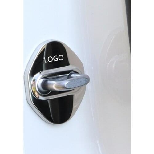 4PCS/SET Silver Blue Black Stainless Steel Door Lock Protective Cover For Ford Focus AAA402