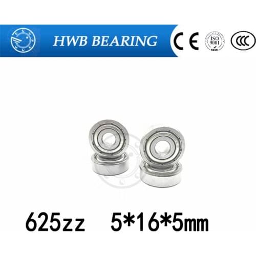10pcs free shipping 625 zz abec5 Miniature deep groove ball bearing 625ZZ 5*16*5 mm 5x16x5mm
