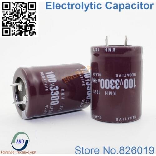 12pcs/lot 100V 3300UF Radial DIP Aluminum Electrolytic Capacitors size 30*40 3300UF 100V Tolerance 20