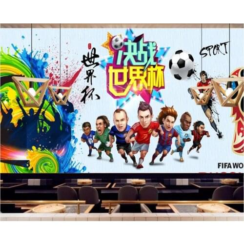 3d wall murals wallpaper for living room Cartoon football star sport background home decor photo wallpaper for walls 3 d