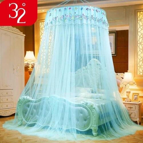 5 Colors Mesh Canopy For Bedroom Decoration Elgant Hanging Ceiling Dome Mosquito Net Double Bed Curtain Anti-Mosquito Netting