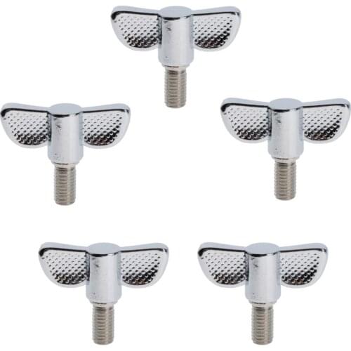5Pieces Wing Nut Screw Practice Stage Performance Drum Cymbal Stand Wing Nut Percussion Musical Instrument Part