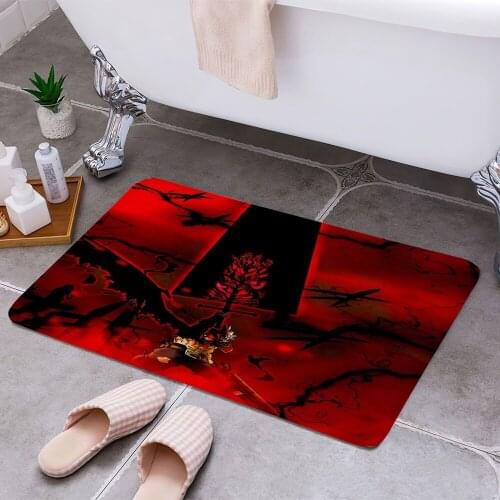 Asta Black Clover Anti-slip Doormat Vacuuming Water Absorbing Kitchen Bedroon Bath Floor Mats Home Entrance Home Decora