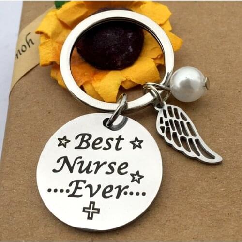 2020 New I'm A Nurse Pendant Keychain Hospital Nurse Day Keyring Gift Women Bag Charm Key Ring Holder Jewelry