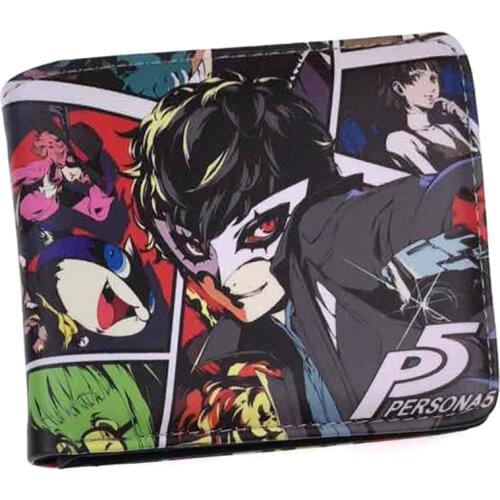Wallet Men Game Anime Joker Persona 5 Wallet Card Holder Bifold Coin Purse