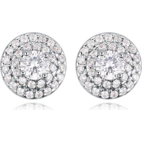 CAOSHI Temperament Women Stud Earrings Full Bling Iced Out Wedding Accessories Brilliant Zirconia Trendy Luxury Bridal Jewelry