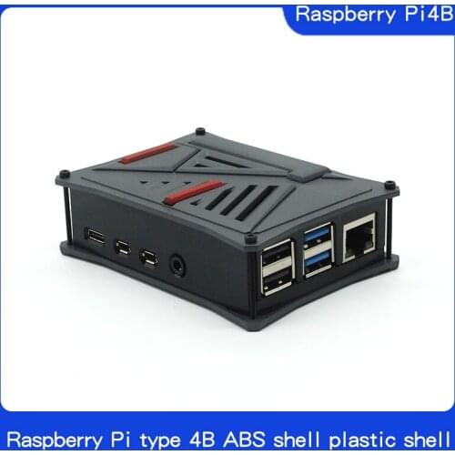 Raspberry Pi ABS Case Plastic Cover Shell Single Dual Cooling Fan Gray Silver For Raspberry Pi 4 B Model Raspberri Pi Cases