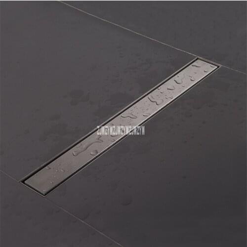 Large Displacement Deodorant Floor Drain Stainless Steel Bathroom Tile Invisible Shower Floor Drain Anti-odor Drain (60*6.8cm)