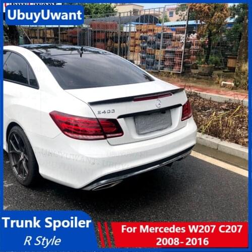 For 2008 - 2016 Mercedes W207 C207 Rear Trunk Spoiler Wing E Class Coupe E200 E250 E300 E350 R Style Car Tail Wing Decoration