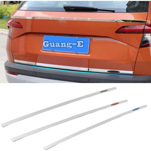 For Skoda Karoq 2017 2018 2019 2020 Car Body Panel Rear Back Door Trunk Tailgate Frame Plate Trim Lamp Hood Bumper Parts 1pcs