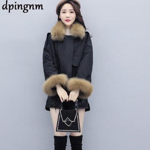 Женские парки с натуральным мехом Dpingnm China At AliExpress