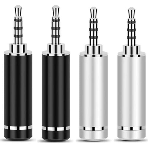 Jack 2.5mm Hifi Earphone Plug 4 Pole Rhodium Plated Copper Balance Headphone Wire Connector Audio Metal Adapter 2.5 DIY Headset