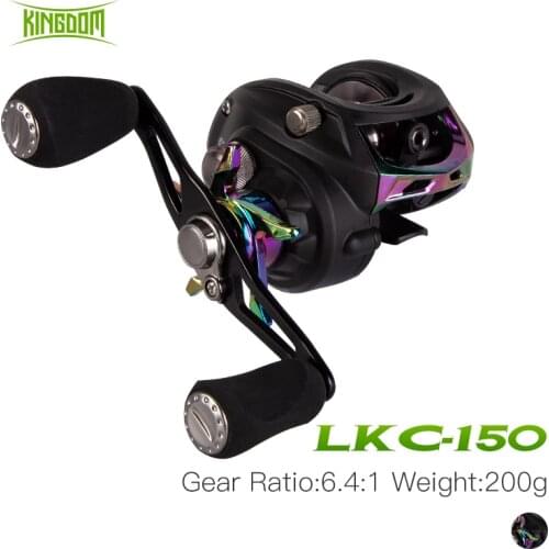 Kingdom Fishing Reels Baitcasting Magnetic Brake System Reel Max Drag 6kg 10+1BB 6.4:1 High Speed Lightweight Saltwater Reel