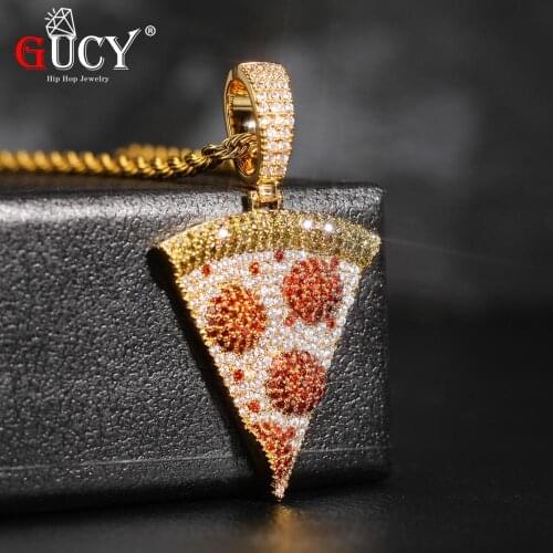 CUCY Hip Hop Vintage Solid Crystal Zircon Pendent Geometric Stereo Gold And Silver Color Micro Paved AAA Gem CZ Stone Pendant