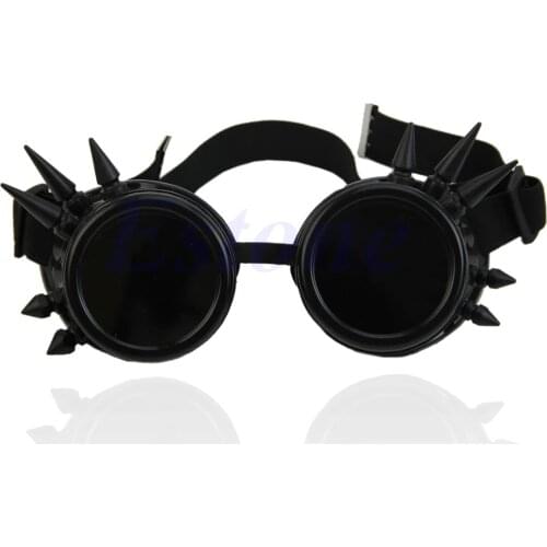 Hot Selling Antique Victorian Steampunk Cyber Goggles Glasses Welding Cosplay Gothic Copper JUN05_20