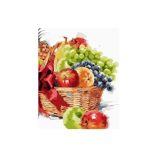 MaHuaf-X610 Hot Selling Framed Picture fruits still life Acrylic Oil Painting By Numbers Home Decor For Living Room 40*50cm