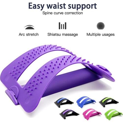Lumbar Correction Waist Massager Household Waist Back Extension Support Plate Device Massage Disc Lumbar Traction Device