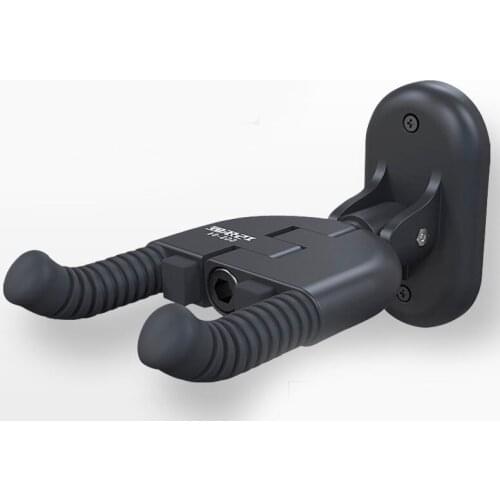 Self Gravity Lock Guitar Wall Mount Hanger Hook Stand for Electric/Acoustic Guitar Bass Ukulele Hook Stand Strong & Collapsible