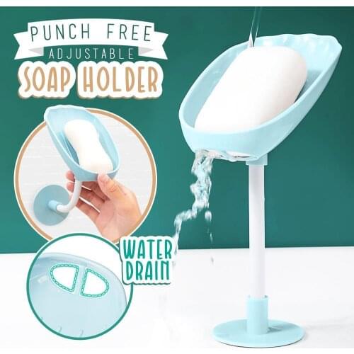 Shell Wall-Mounted Soap Dish Holder For Bathroom Wall Storage Suction Cup Dual-Purpose Soap Dish Shower Bath Soap Container Case