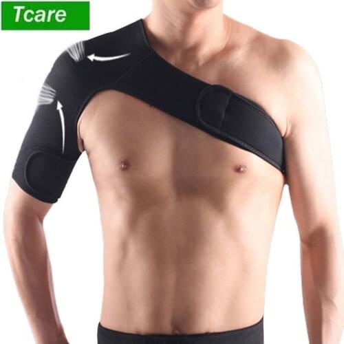 Tcare Adjustable Breathable Light Weight Adjustable Gym Sports Single Shoulder Brace Support Strap Wrap Belt Band Pad Men Women