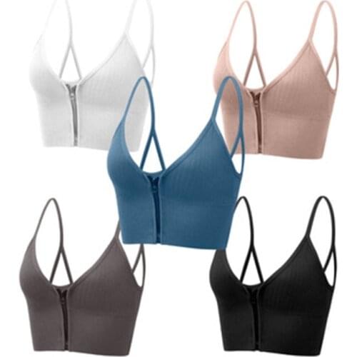 Sports Bra Crop Top Fitness Women Sportswear Feminine Sport Top Bras For Fitness Gym Female Underwear Running Zipper Lingerie