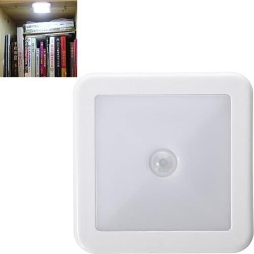 Battery Operated Night Light Smart Motion Sensor LED Night Lamp Wireless PIR Infrared LED Sensor Cabinet Stairs Pathway Light