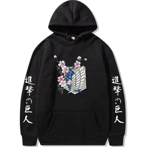 Attack on Titan Anime Print Long Sleeved Hoodies Men Women Unisex Vintage Harajuku Sweatshirt Clothes Fashion Pullover Tracksuit