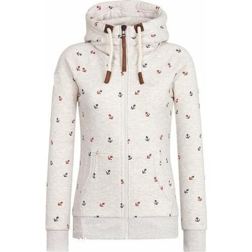 Spring Autumn Zip Hoodies Women Pink Gray Blue Green Warm Print Hooded Zipper Sweatshirt Slim Sweat Femme Hoody Moletom Feminino