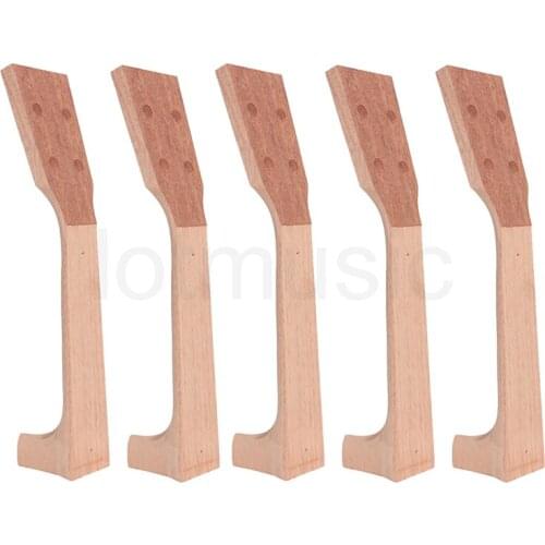 Soprano Ukulele Neck for 21 Inch Ukelele Uke Hawaii Guitar Parts Luthier Diy Sapele Veneer Pack of 5