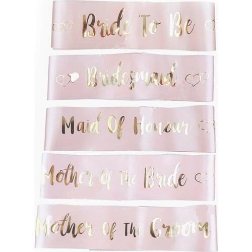 Party Bride Shoulder Strap Pink Hot Stamping Bride Etiquette With Bride To Be Sash Bachelor