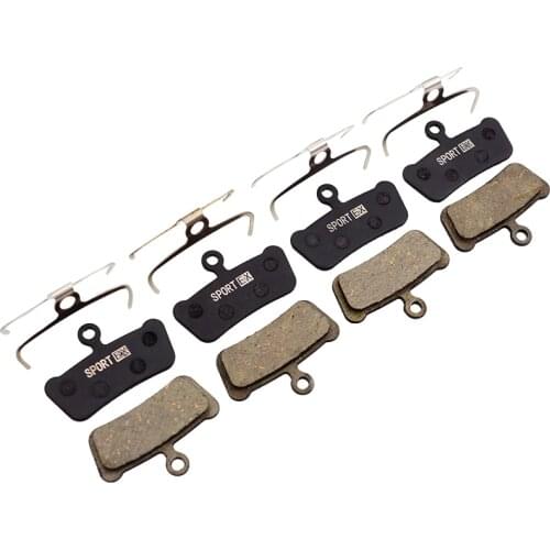 MTB Bicycle Disc Brake Pads for SRAM Guide RSC, RS, R, Avid Trail Disc Brake, Black RESIN, 4 Pairs / ORD