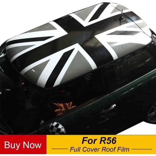 Union Jack KK Vinyl Car Full Roof Decals Sunroof Stickers Auto Protector Film Decoration for MINI Cooper R56 Car Accessories