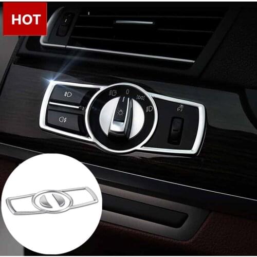 For BMW 7 Series F01 ABS Inner Head Light Switch Cover Trim 2010-2015 3pcs Car Accessories Interior Car Decor Car Trim