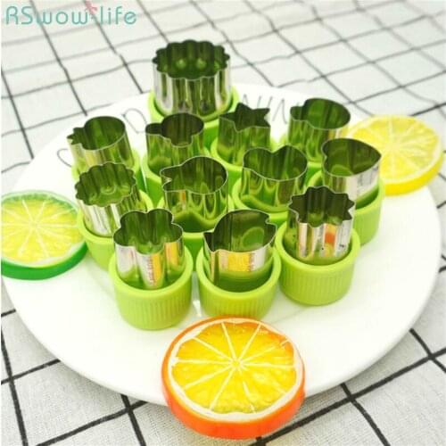 12Pcs Kitchen Gadget Stainless Steel 12-piece Printing Mold Vegetable And Fruit Cutting Tools For Kitchen Accessories