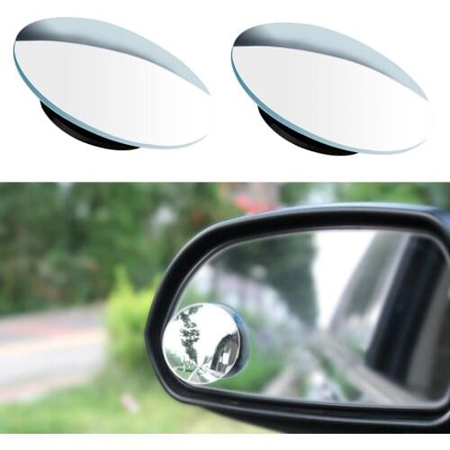 2 Pieces/Set Car Rearview Mirror 360 Wide Angle Clear View Convex Mirror Adjustable for Car Vehicle Side Blindspot Blind Spot