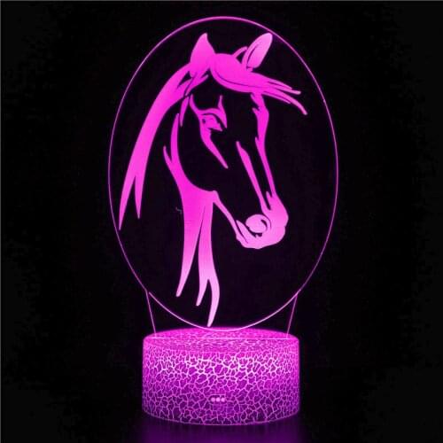 3D Unicorn Night Light for Kids, USB LED Lamp Night Light Illusion Horse Color Changing Table Light USB Adult Kids Room Decor