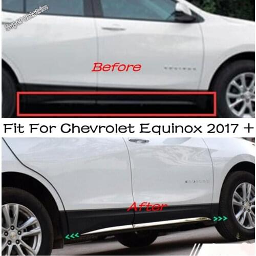 Lapetus Car Door Body Side Molding Trim Cover Protector Strip Scuff Guard Car Accessories Fit For Chevrolet Equinox 2017 - 2021