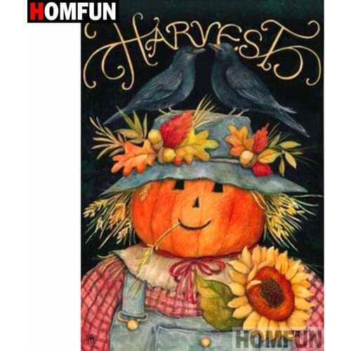 HOMFUN Diamond Painting Cross Stitch "Flower scarecrow" 5D DIY Diamond Embroidery Full Square/round Rhinestone Of Picture A20174