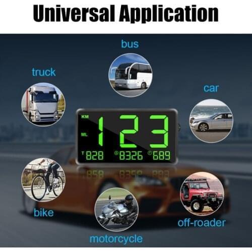 Universal Digital Car GPS Speedometer Speed Display KM/h Over-speed Alarm brightness adjustable Speedometer accessories