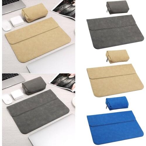 Besegad Lightweight Waterproof Microfiber Leather Laptop Bag Sleeve Case with Power Pack for Apple Macbook PRO 13inch