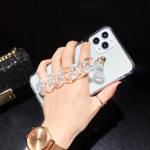 Fashion Diamond Pendant Clear Crystal Bracelet Chain Case for Huawei Y5 Y6 Y7 Y9 2019 Y5P Y6P Y7P Y8P Mate 40 30 P Smart S 2020