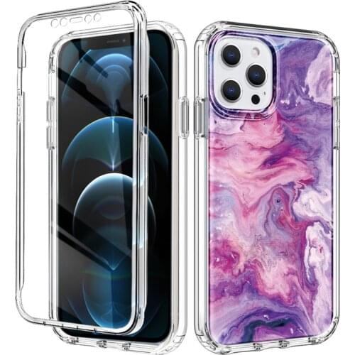 360 Full Body Case for Huawei Y6 2019 with hole P30 Lite New Edition P30 Lite 2020 Luxury Flowers Marble Clear Fundas Shell etui