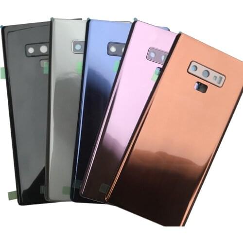 10pcs Note9 Rear Battery Door Case For Samsung Galaxy NOTE 9 N960 N960F Back Glass Housing Cover With Adhesive +Camera Len
