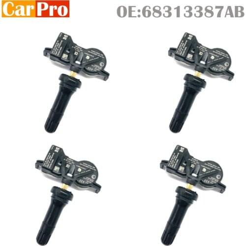4 Pieces Tire Pressure Sensors TPMS 68313387AB for Jeep Renegade Grand Cherokee for Dodge Dart Durango for Chrysler Pacifica