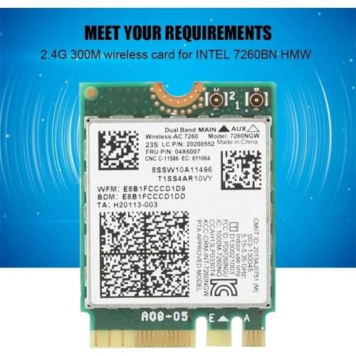 For Lenovo Thinkpad Intel Dual Band Wireless AC Bluetooth-compatible 4 Card 7260NGW 20200552