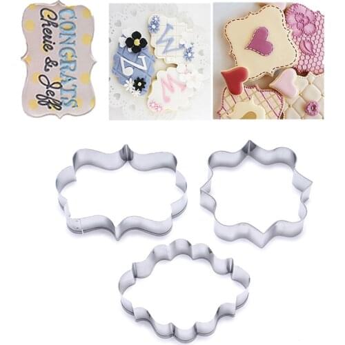 Stainless Steel Blessing Frame Biscuit Cutters Cookie Cutter Set Cookie Cutter Set DIY Pastry Fondant mold Kitchen Baking Tool