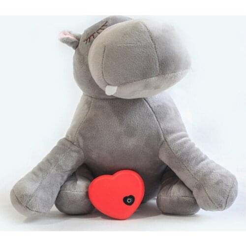 Cute Animal Shape Heartbeat Puppy Behavioral Training Toy Plush Pet Comfortable
