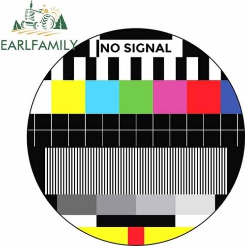 EARLFAMILY 13cm x 13cm For No Signal Car Accessories Stickers Surfboard Fine Decal Anime Graffiti Sticker Waterproof Decor