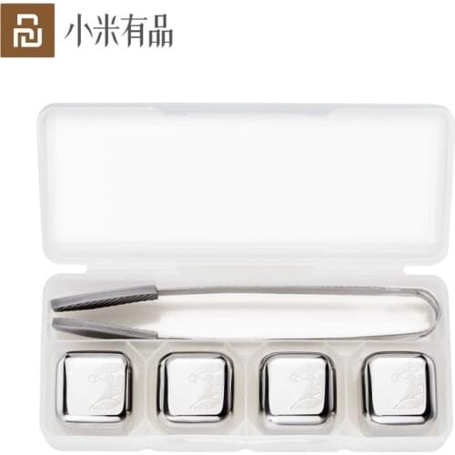 Xiaomi Ice Cube 304 Stainless Steel Rapid Cooling Cooler Washable Reusable Ice Maker for Party Whiskey Wine Corks Fruit Juice
