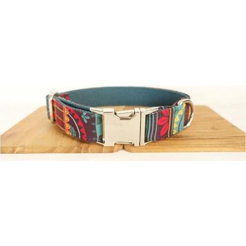 Pet Dog Cat Maya Style Alloy Buckle Collars Harnesses Leads Pet Christmas Holiday Goods